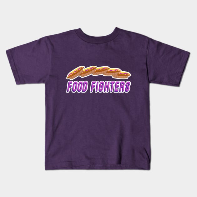 Food Fighters Kids T-Shirt by Damp Squib